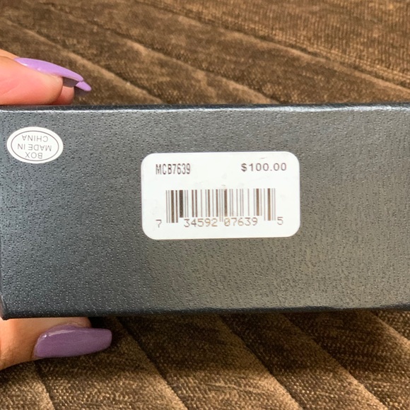 Diamond Accent Greek Key Style Silver Plated Bangle - Picture 6 of 6